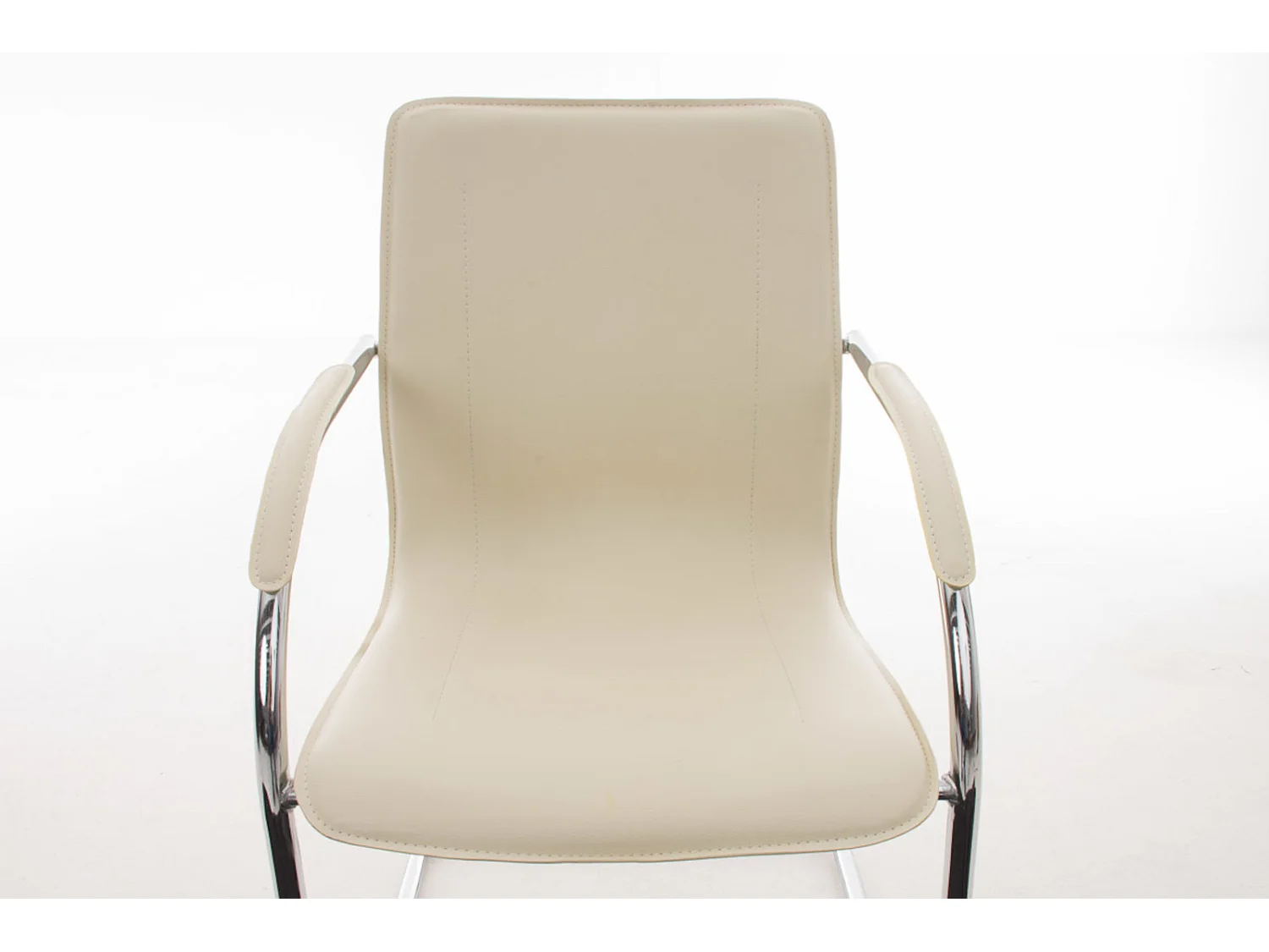 chaises oscillantes - Similicuir & Noir - Crème - Melina V2