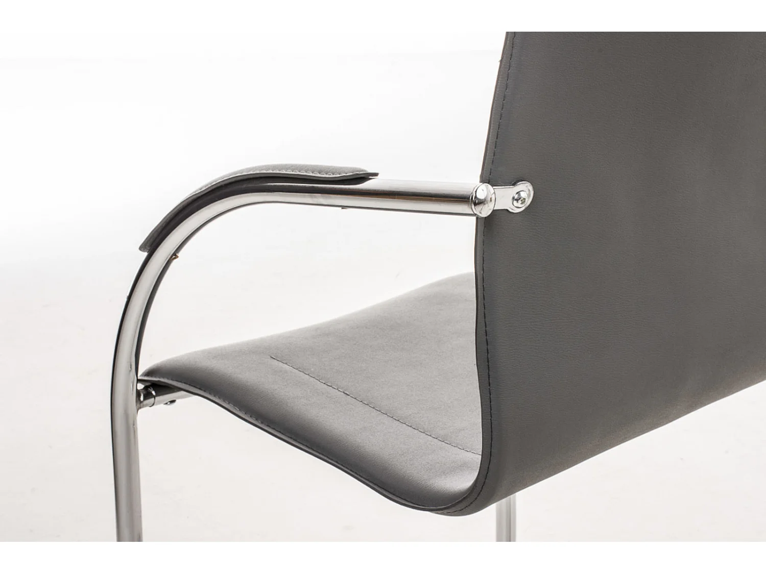 chaises oscillantes - Similicuir & Noir - Gris - Melina V2