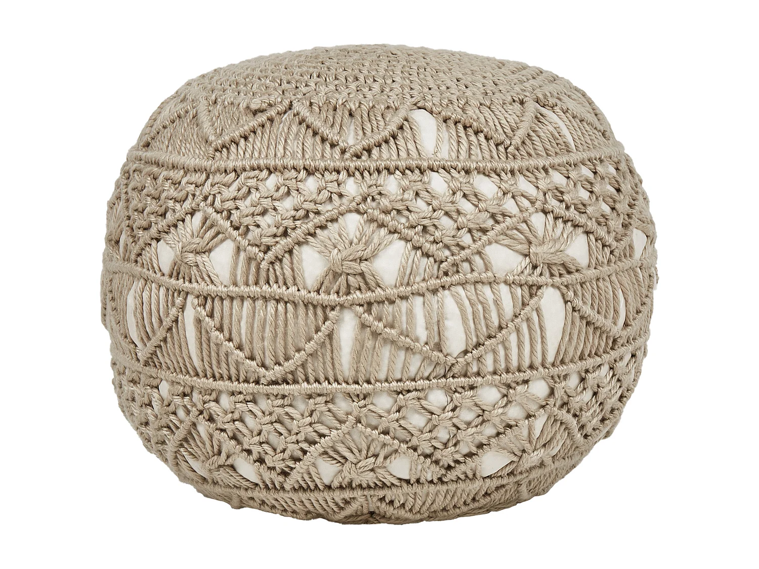 Pouf AADHI Beige 50 cm 50 cm 30 cm