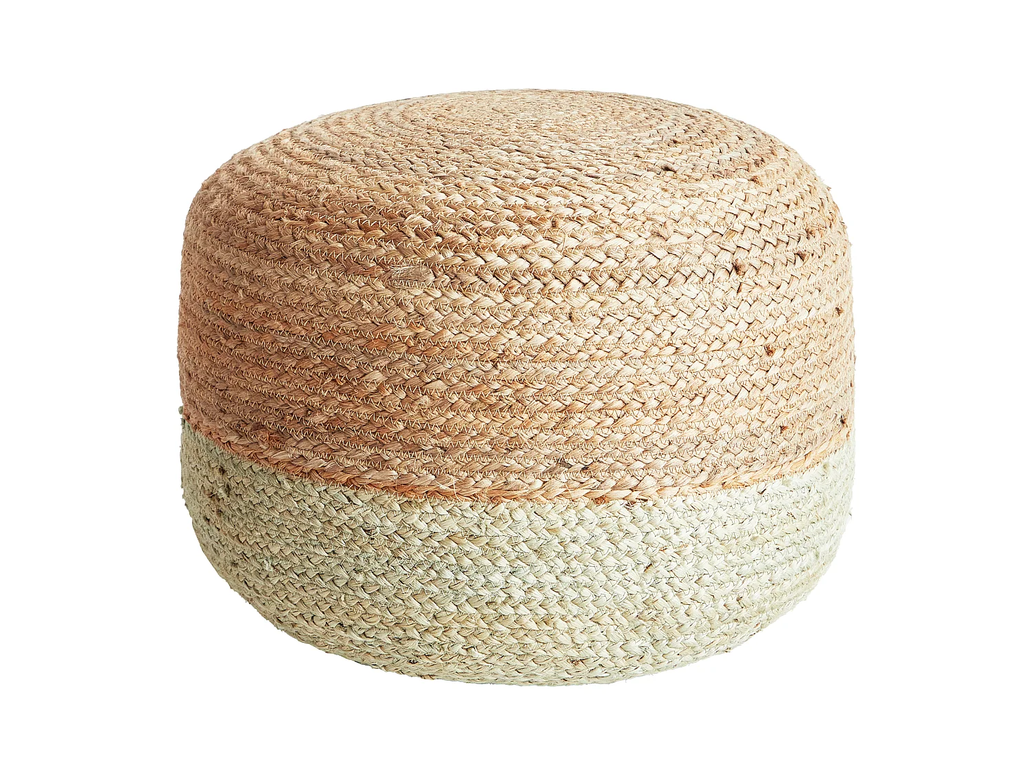 Pouf DUKI Jute Vert clair