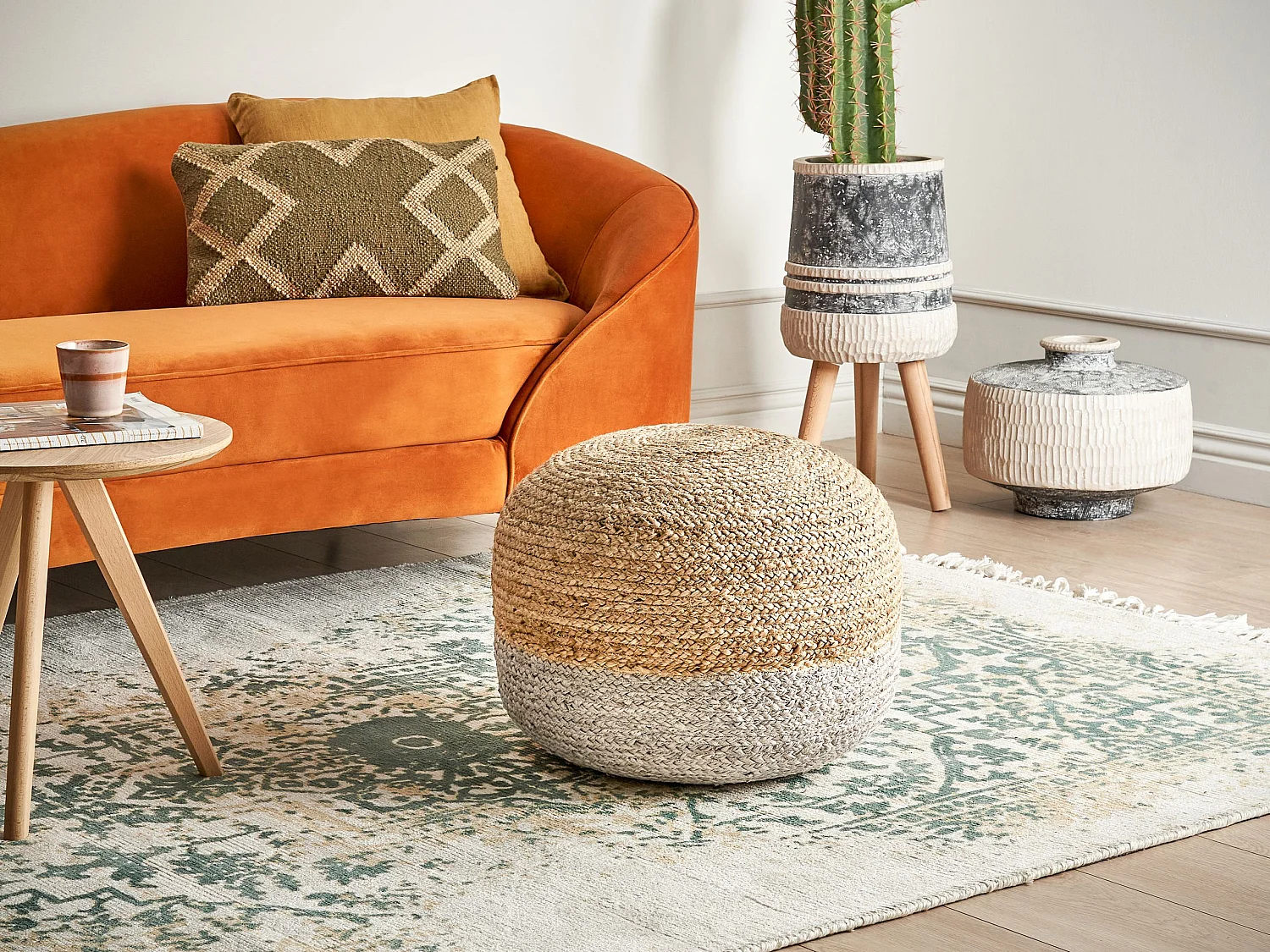 Pouf DUKI Jute Taupe