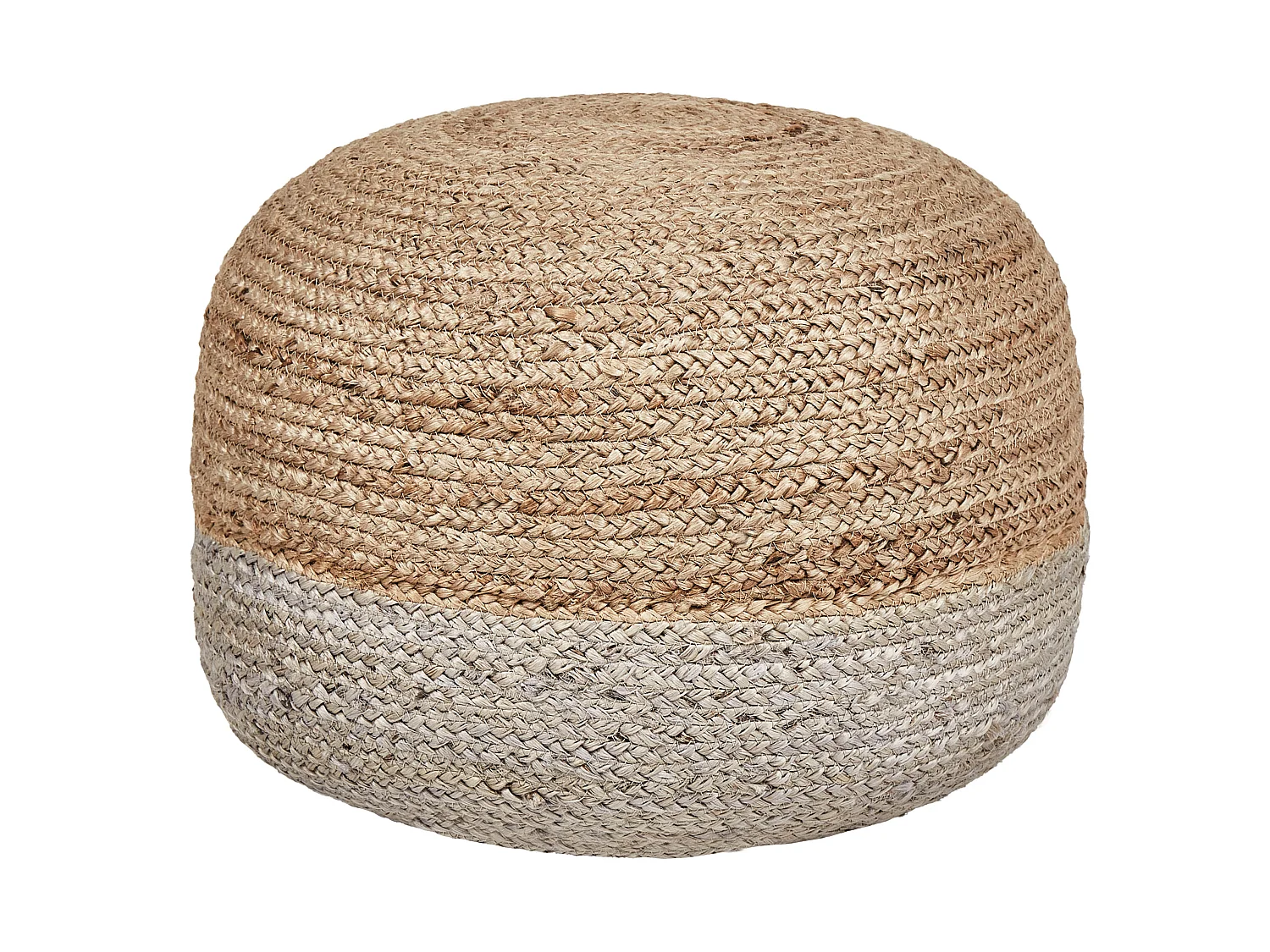 Poef DUKI Jute Taupe 50 cm 50 cm 40 cm