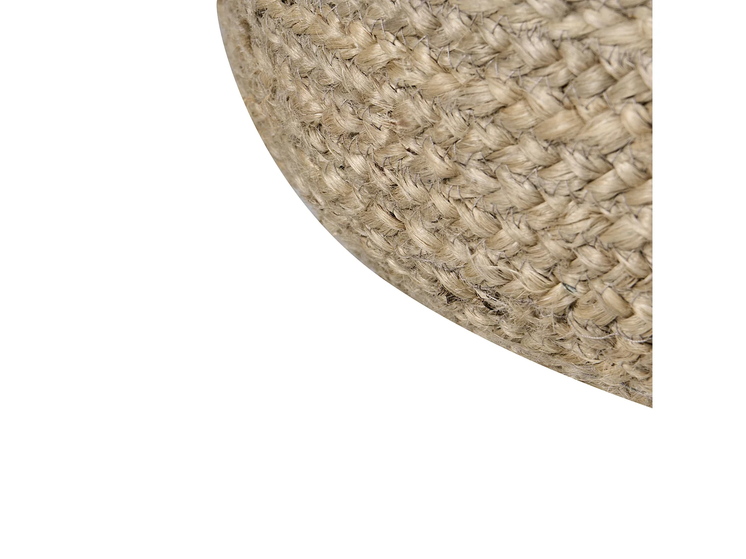 Poef DUKI Jute Taupe 50 cm 50 cm 40 cm