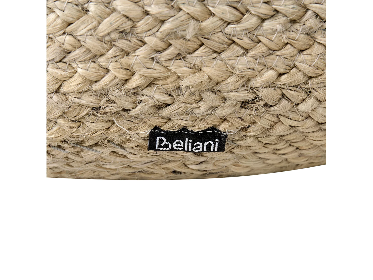 Poef DUKI Jute Taupe 50 cm 50 cm 40 cm