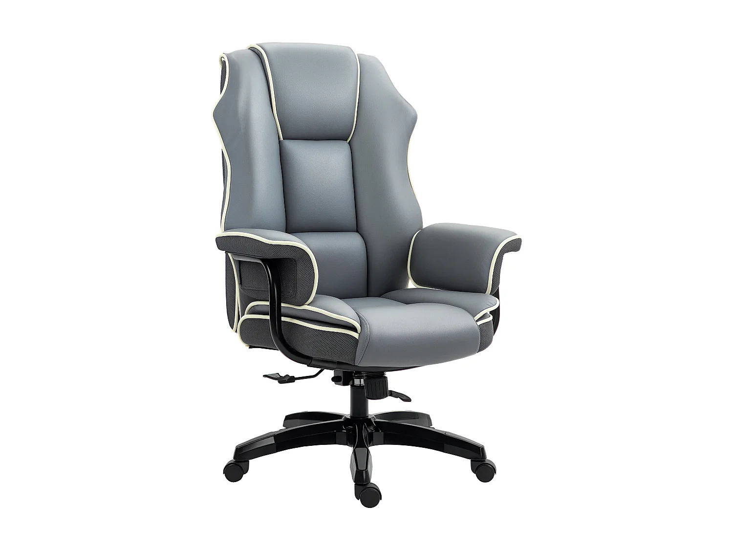 Fauteuil de bureau gamer ergonomique grand confort - 76L x 80l x 118-124H cm - gris