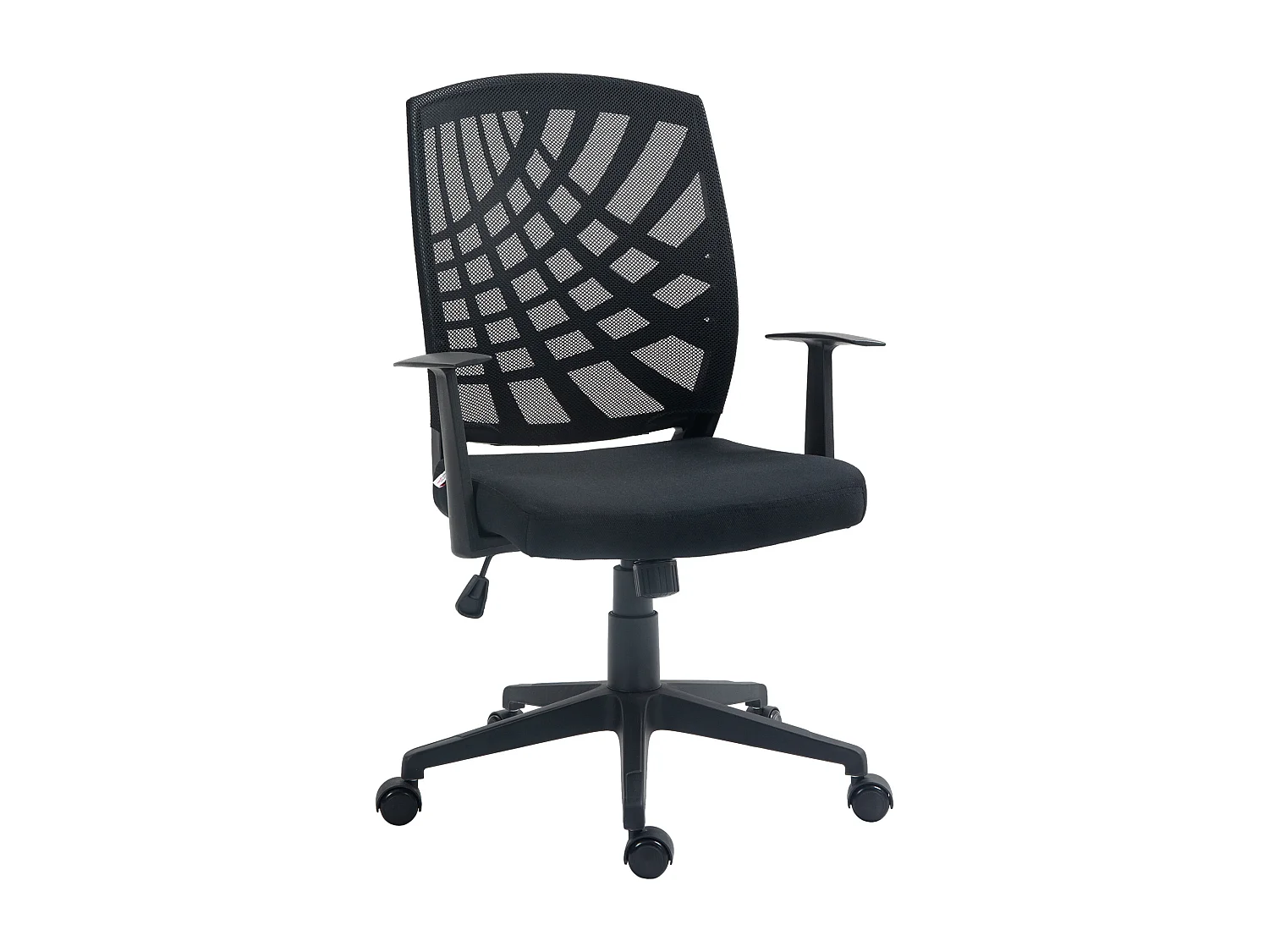 Chaise de bureau design ergonomique réglable accoudoirs maille noir