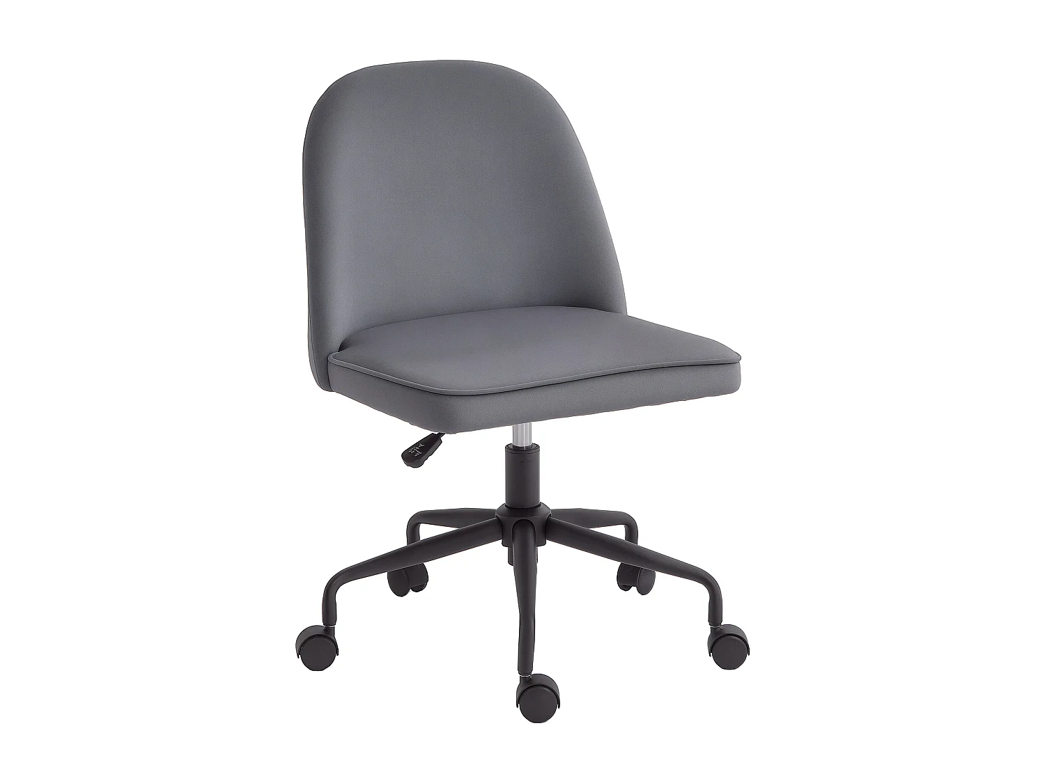 Chaise de bureau design réglable fonction bascule verrouillable aspect velours gris