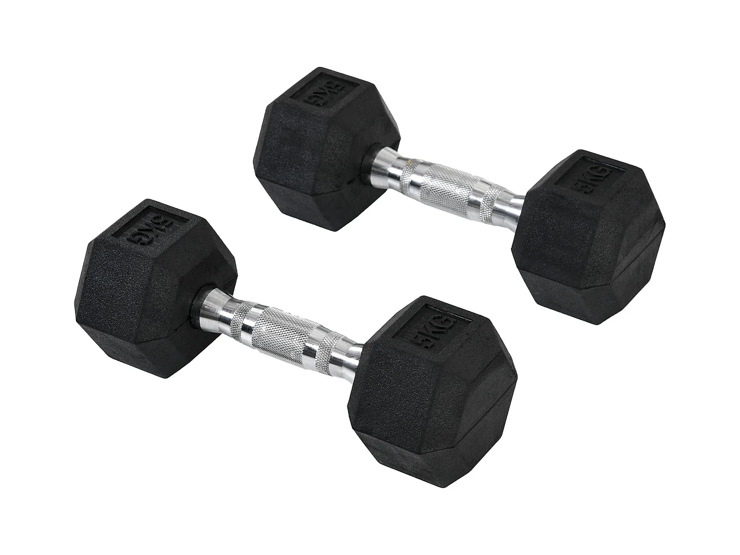Ensemble d'haltères courtes total 10 Kg - entraînement musculaire & haltérophilie - acier caoutchouc noir
