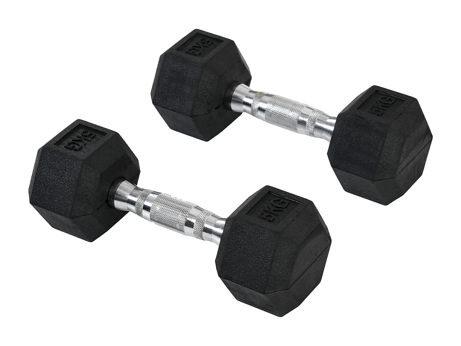 Ensemble d'haltères courtes total 10 Kg - entraînement musculaire & haltérophilie - acier caoutchouc noir