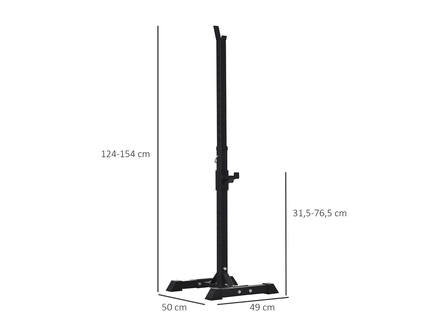 Support de musculation repose haltères charge Max. 150 Kg Noir