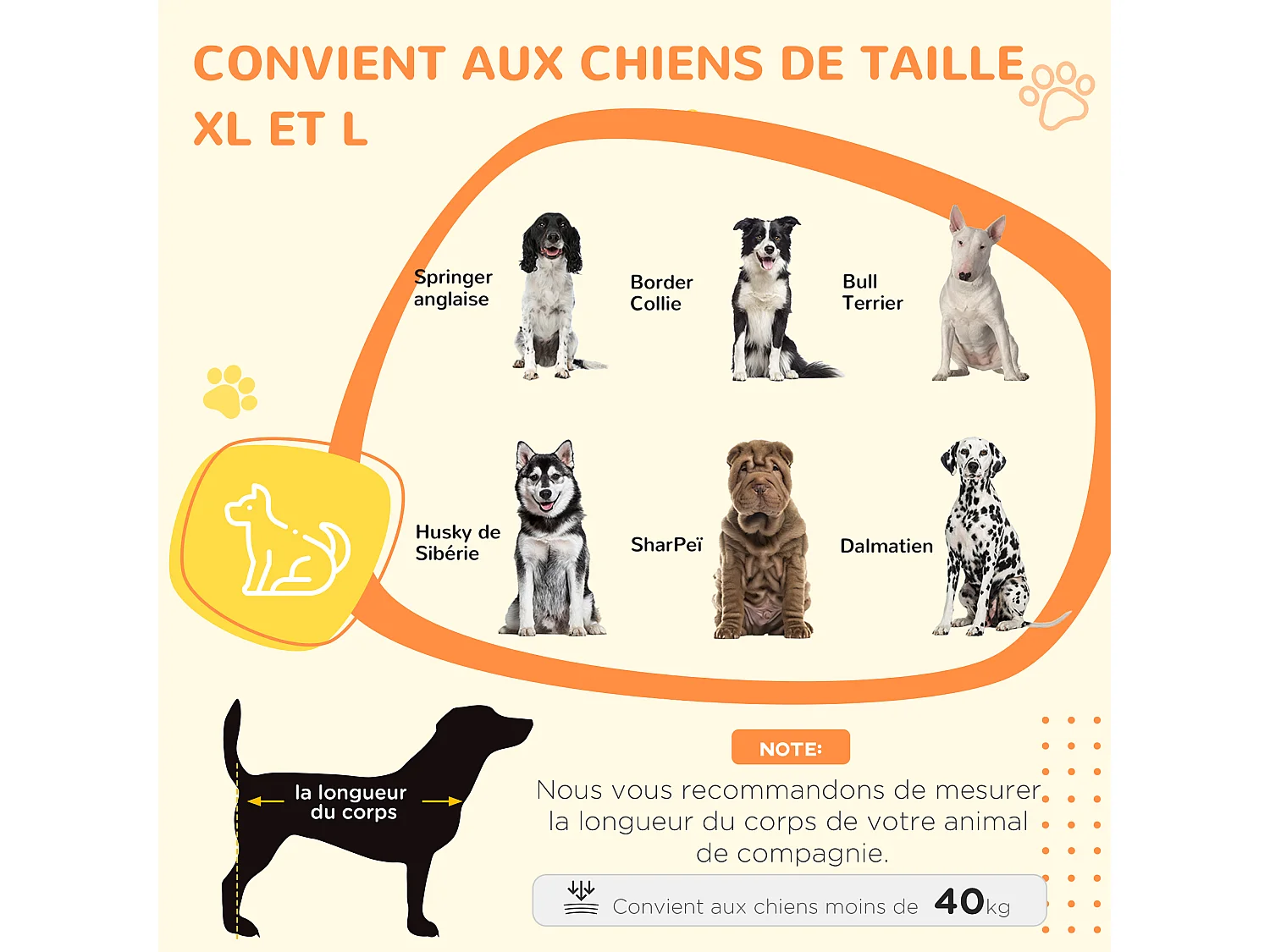 Cage chien grande taille sur roulettes - 2 portes verrouillables, plateau amovible - acier noir