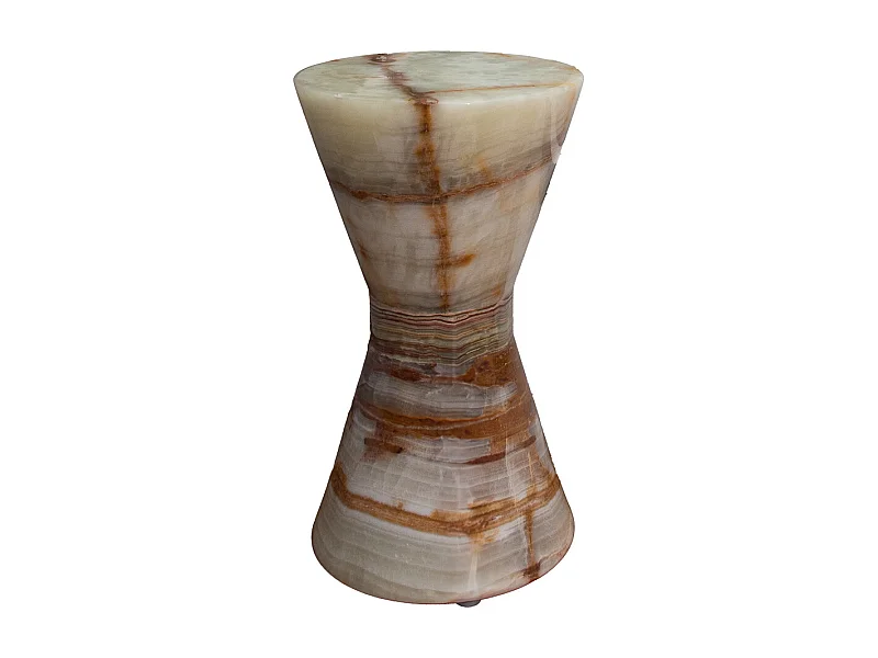 Mesa de centro de mármol y ónix, diseño único y elegante