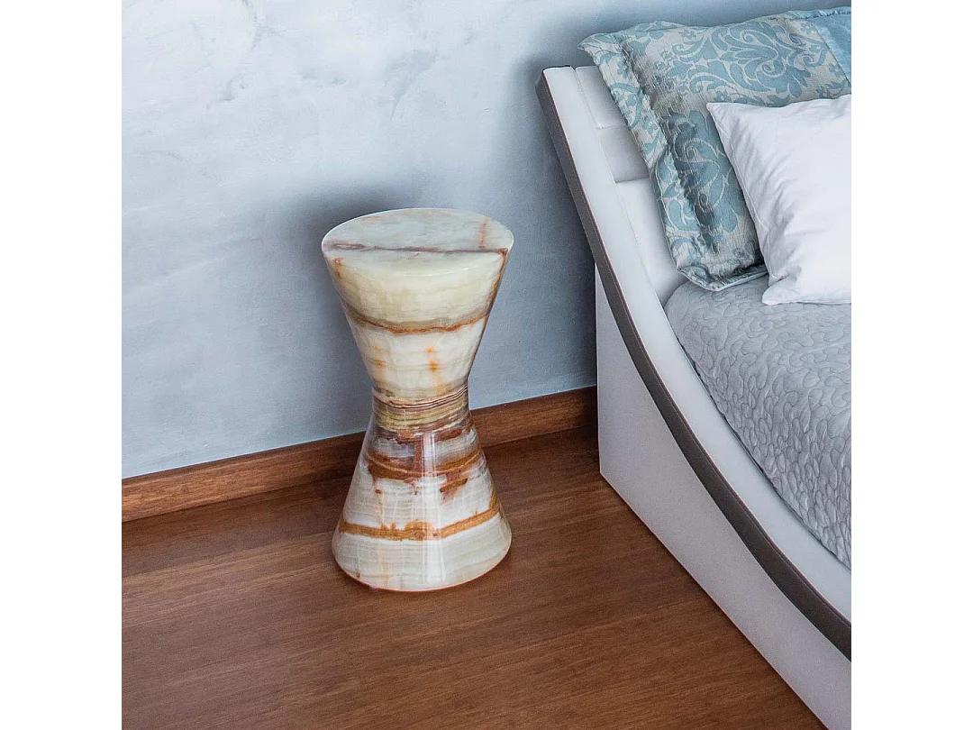 Mesa de centro de mármol y ónix, diseño único y elegante