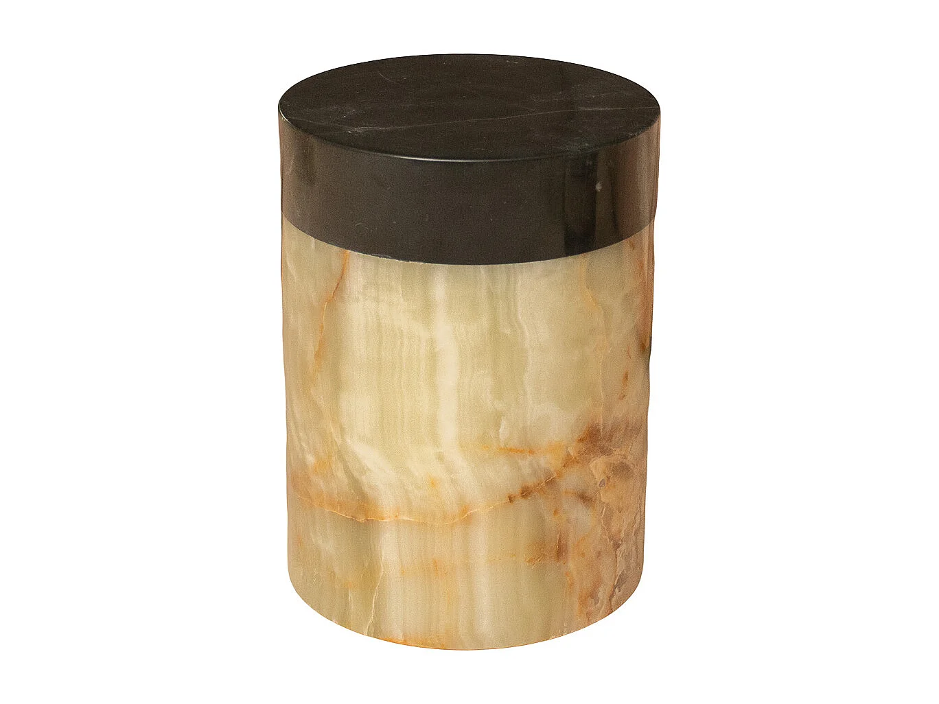 Mesa de centro redonda de mármore branco