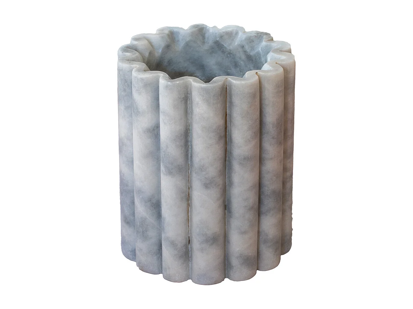 Vaso de mármore branco versátil para um toque de elegância