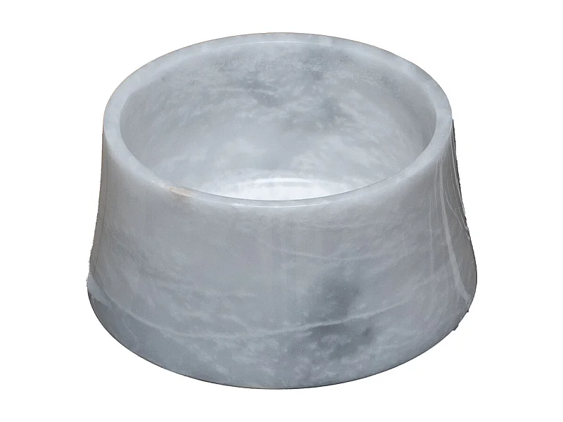 Bol de mármol gris hecho a mano para decoración de interiores