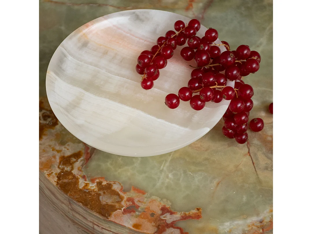 Cuenco de mármol blanco tallado a mano