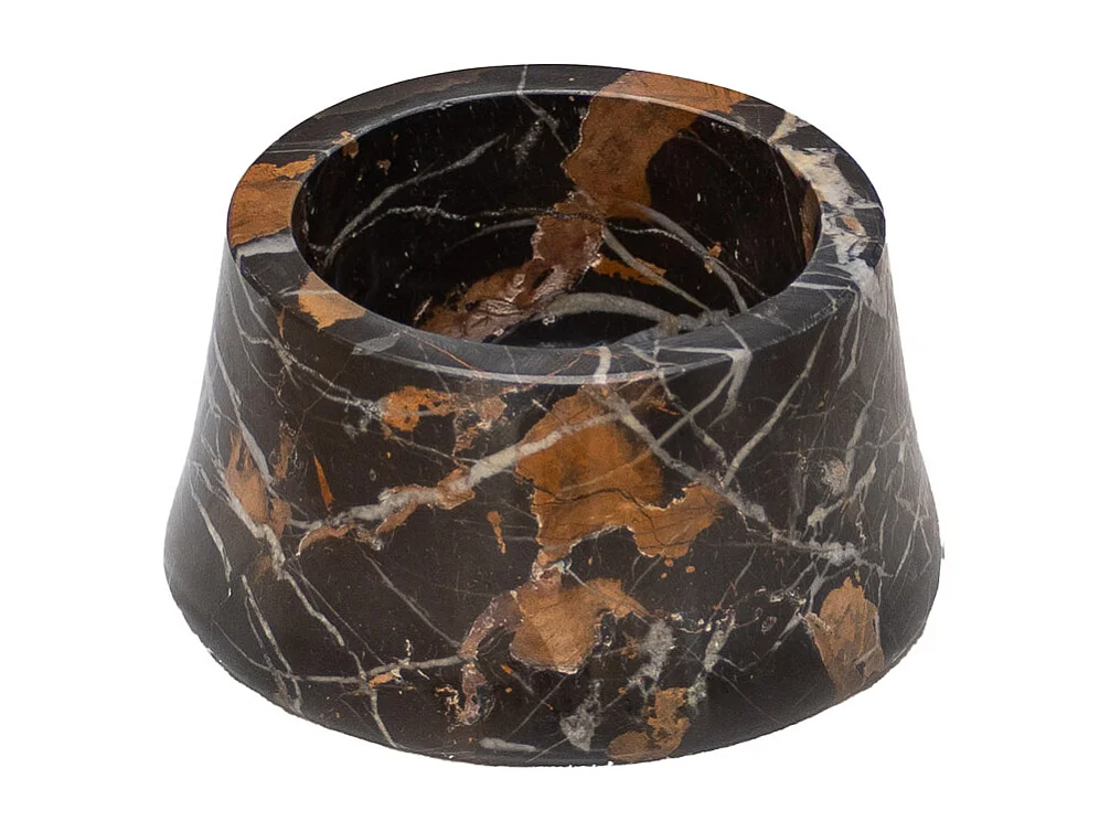 Bol de mármol esculpido a mano, color negro