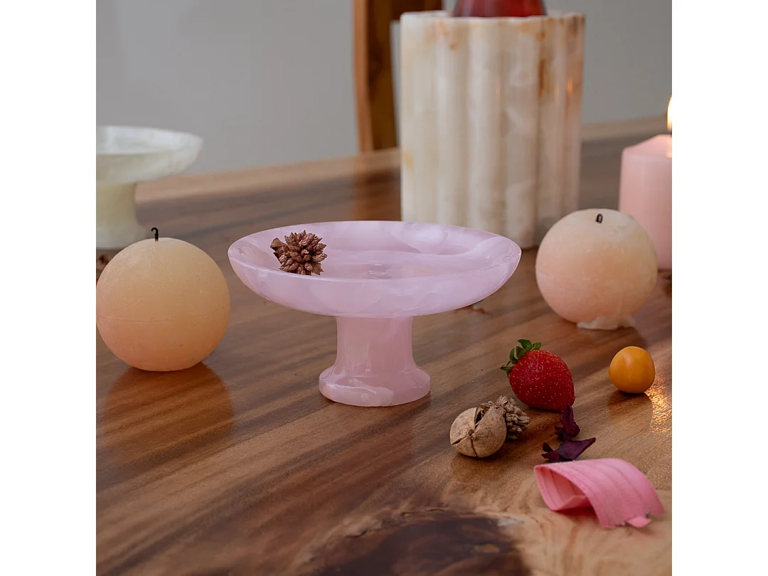 Centro de mesa de ónix tallado a mano