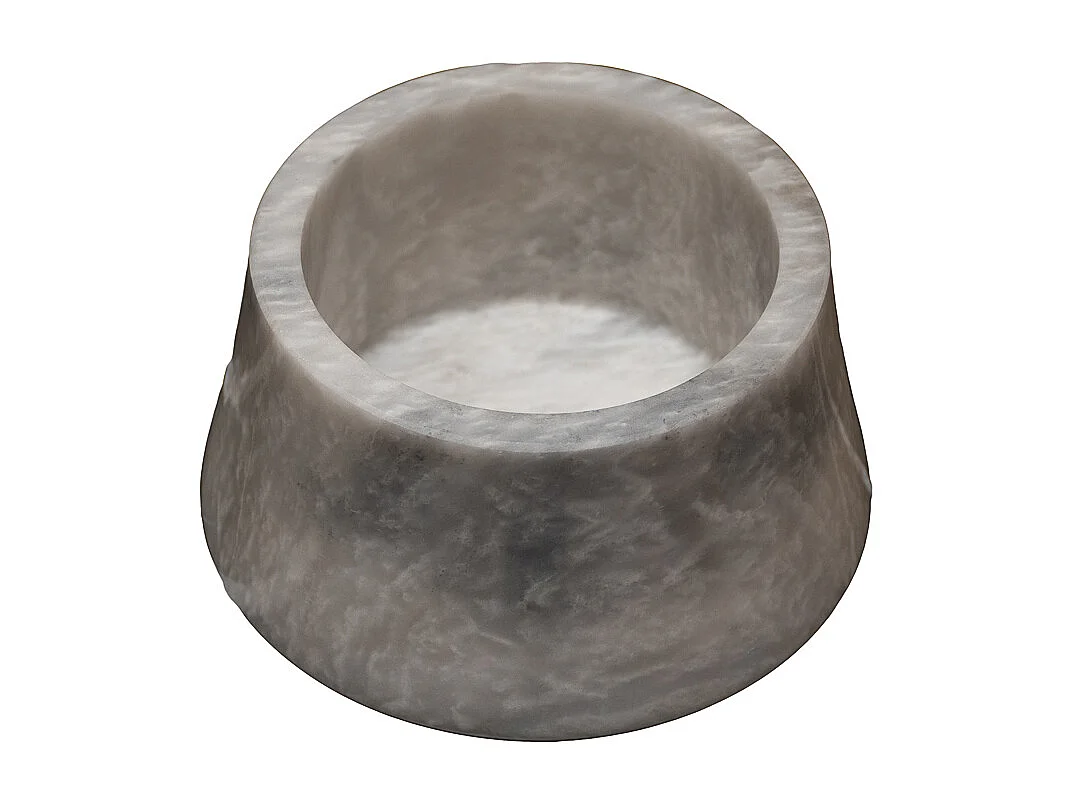Tigela decorativa de mármore cinza