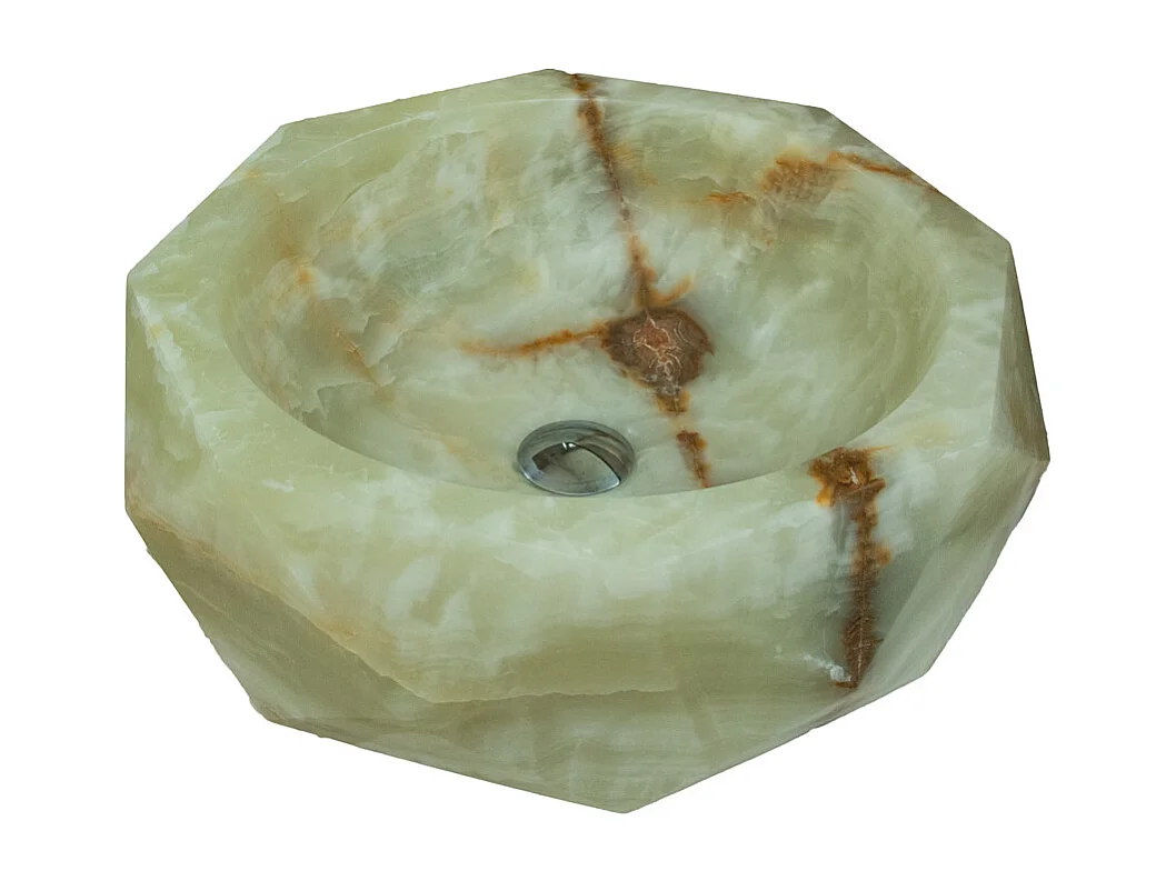 Lavatório de pedra ônix para bancada de banheiro