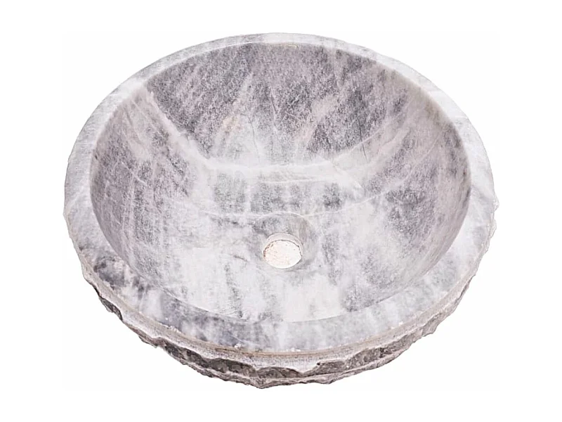 Lavabo de mármol beige tallado a mano