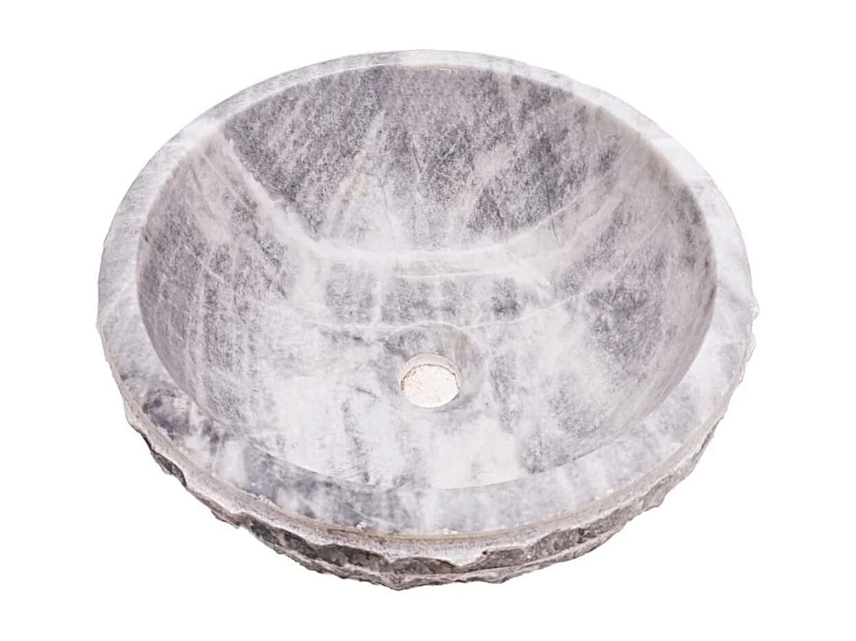 Lavabo de mármol beige tallado a mano