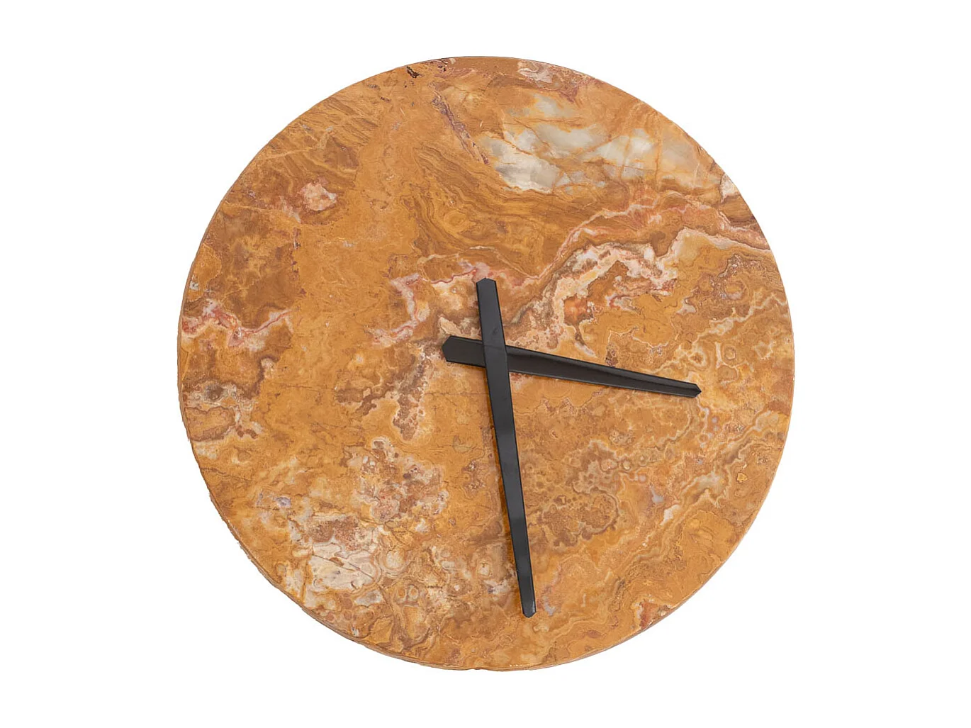 Reloj de pared de piedra ónix marrón para sala de estar moderna