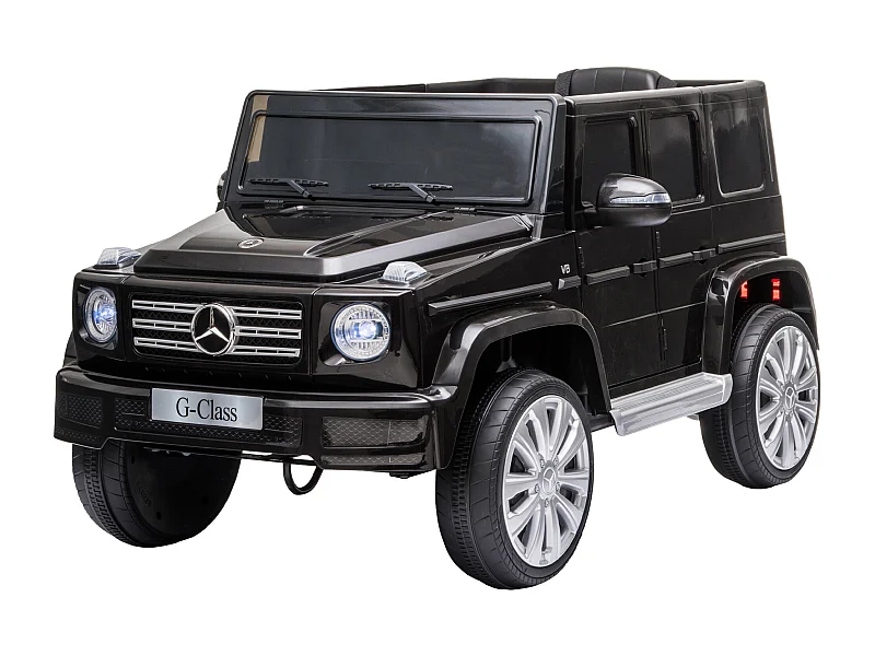 Voiture électrique enfant Mercedes Benz Classe G 12V - V. max. 5Km/h - télécommande, effets sonores, lumineux - noir