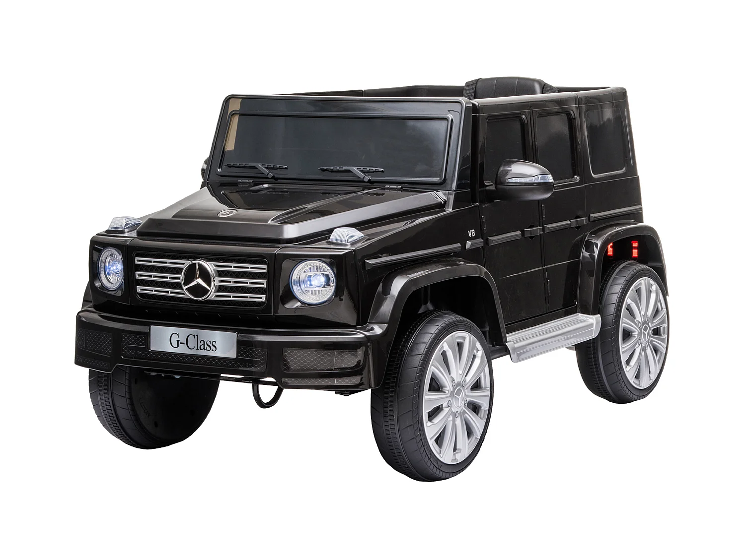 Voiture électrique enfant Mercedes Benz Classe G 12V - V. max. 5Km/h - télécommande, effets sonores, lumineux - noir