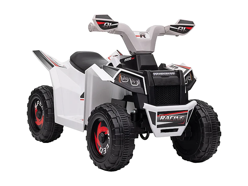 Quad électrique enfant V. max.  2,5 Km/h 6 V blanc