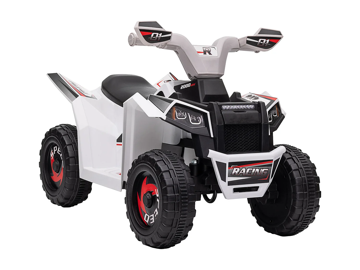 Quad électrique enfant V. max.  2,5 Km/h 6 V blanc
