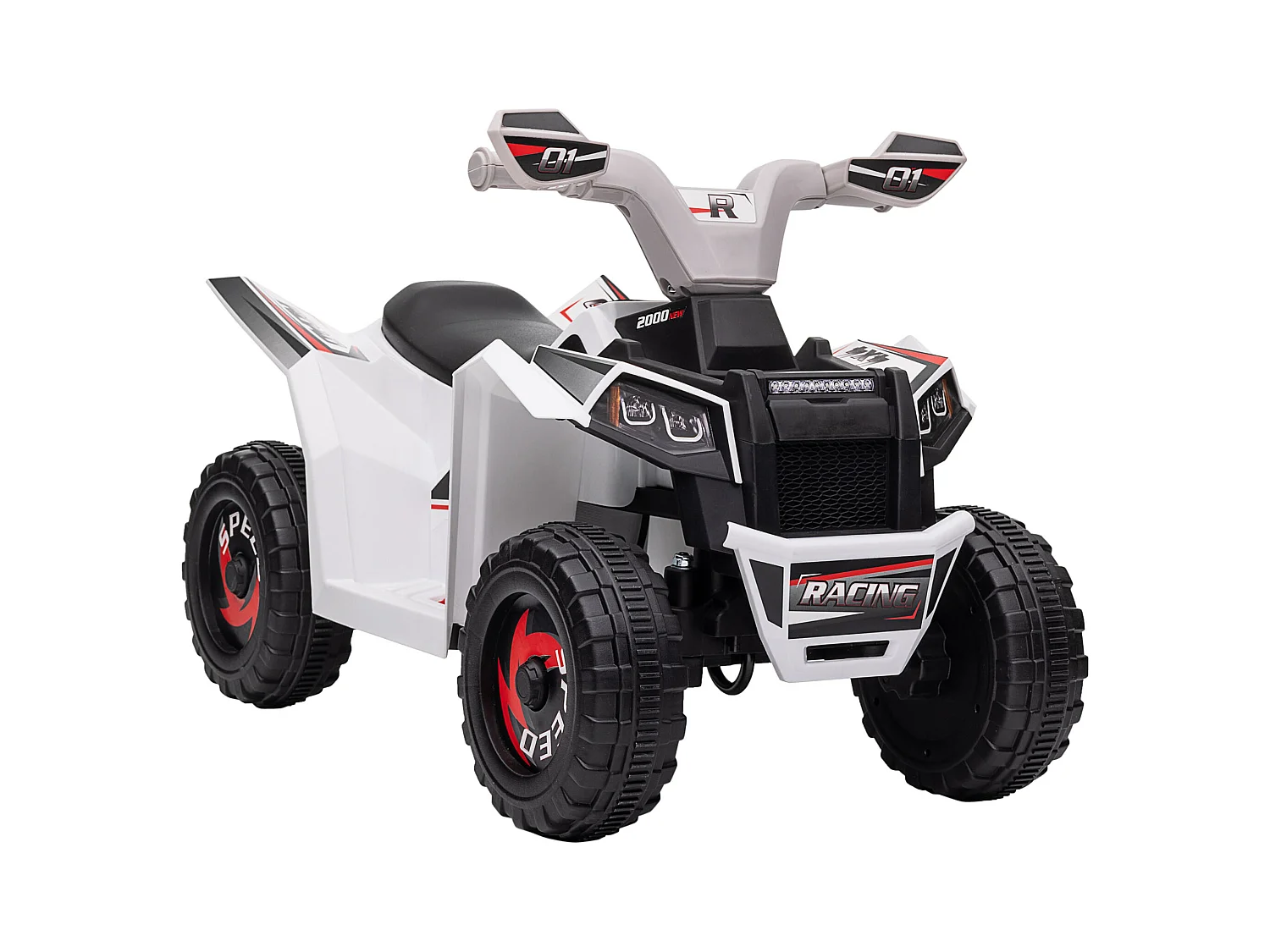 Quad électrique enfant V. max.  2,5 Km/h 6 V blanc