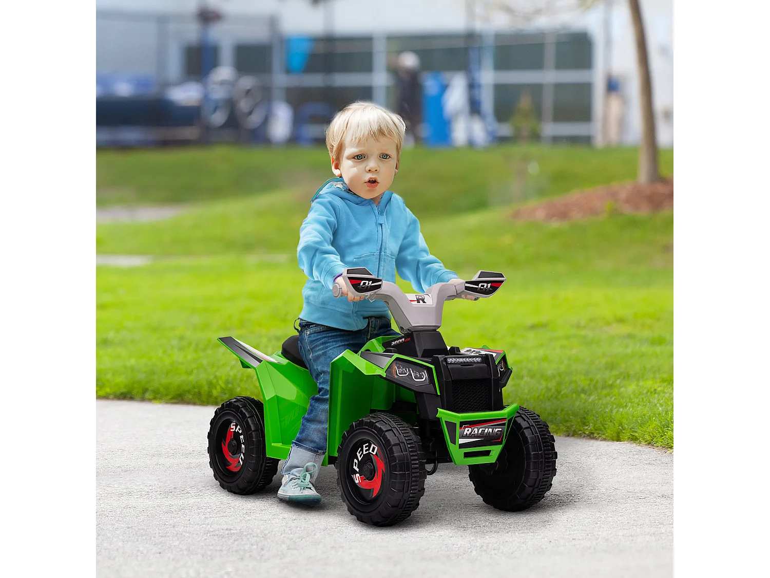 Quad électrique enfant V. max.  2,5 Km/h 6 V vert