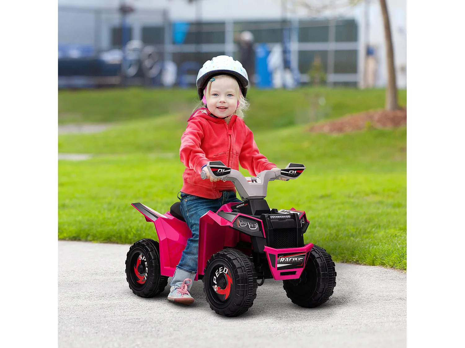 Quad électrique enfant V. max.  2,5 Km/h 6 V rose