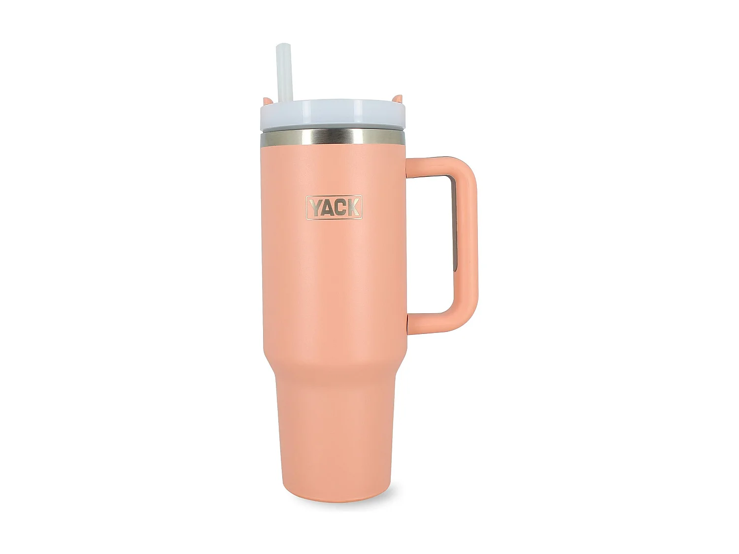 Yack - Gobelet Yack 1.2l En Acier Inoxydable Rose Couvercle Et Paille