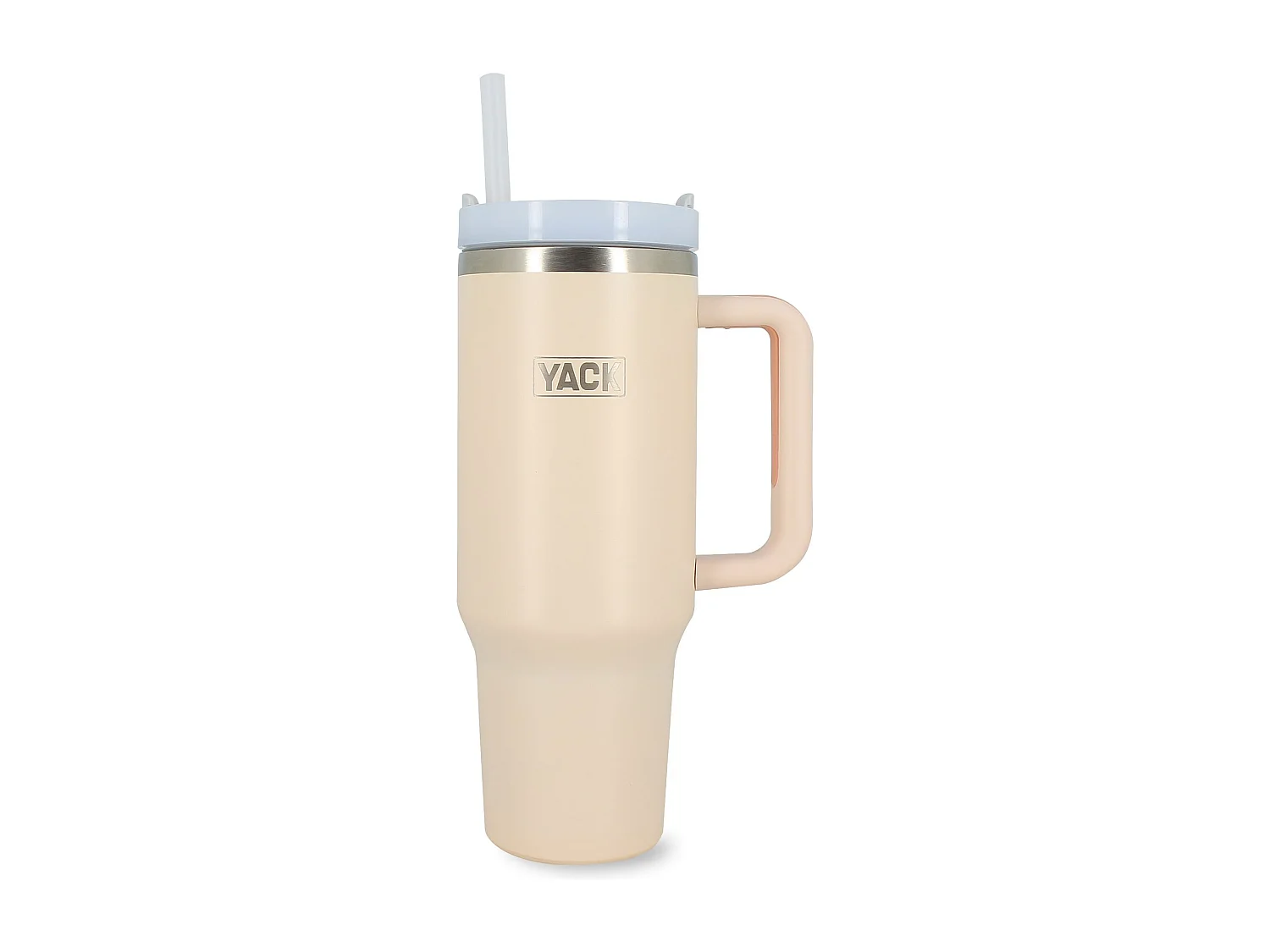 Yack - Gobelet Yack 1.2l En Acier Inoxydable Rose Poudré Couvercle+paille