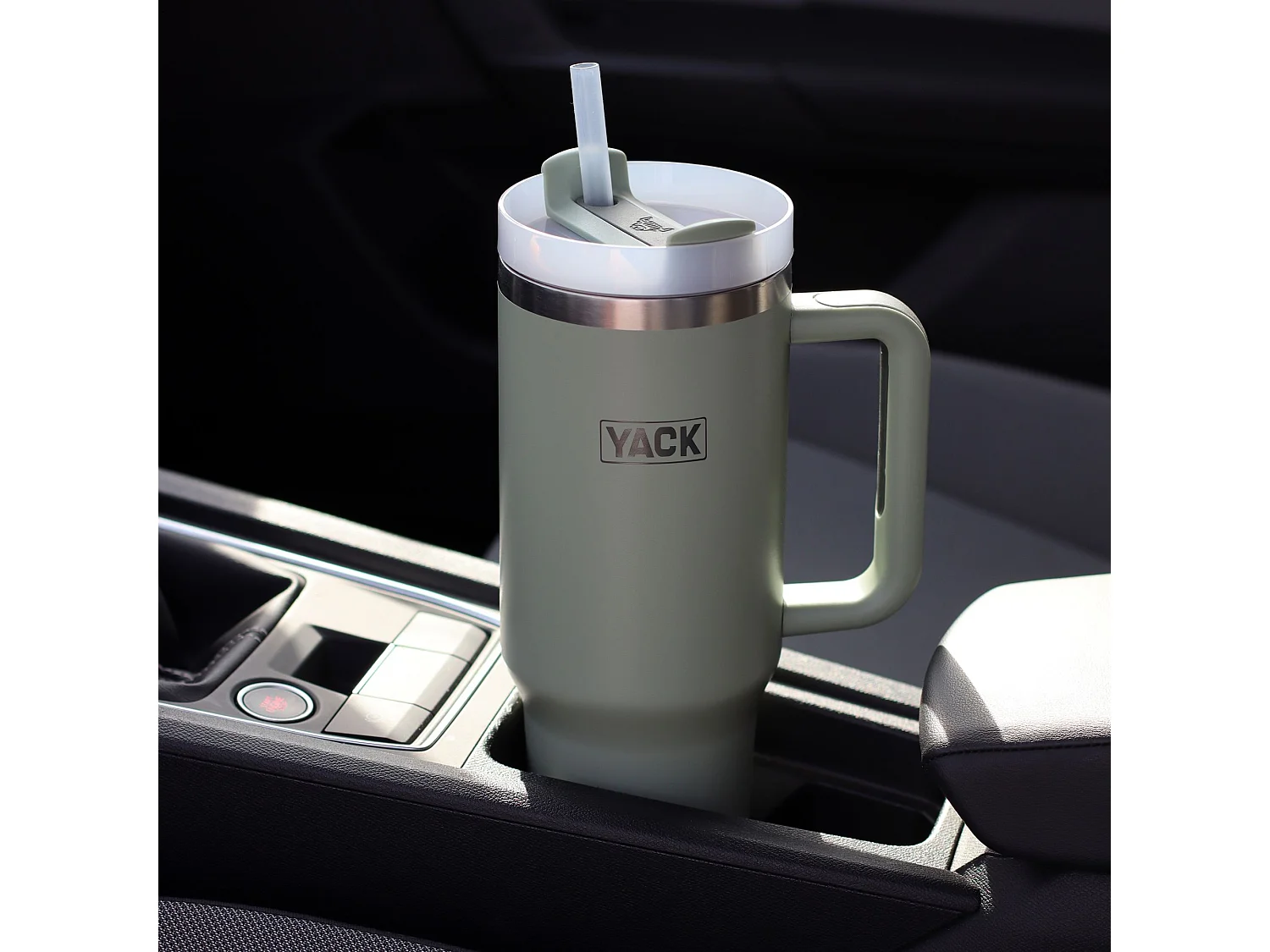 Yack - Gobelet Yack 1.2l En Acier Inoxydable Vert Avec Couvercle Et Paille