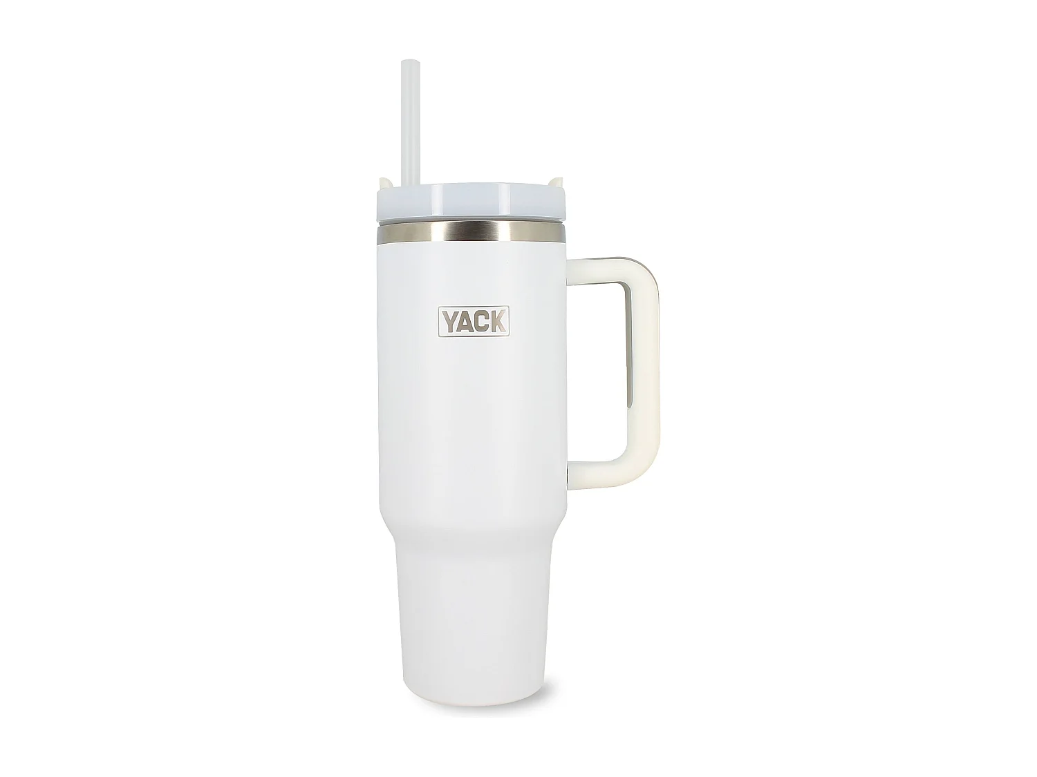 Yack - Gobelet Yack 1.2l En Acier Inoxydable Blanc Avec Couvercle Et Paille