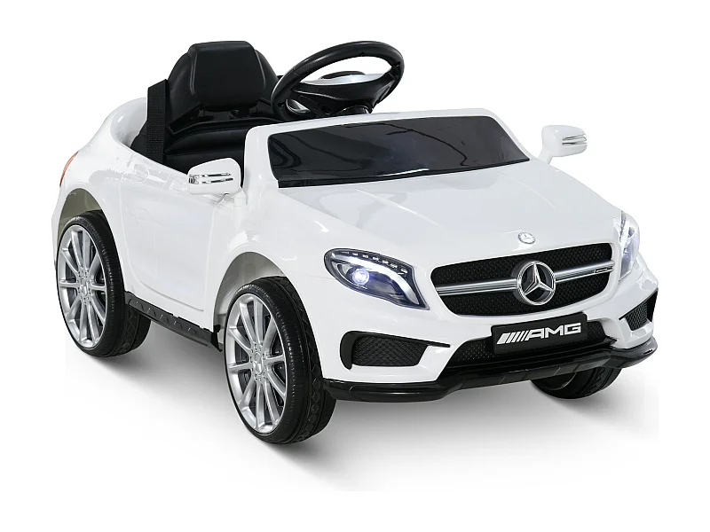Voiture véhicule électrique enfant 6 V 7 Km/h max. télécommande effets sonores + lumineux Mercedes GLA AMG blanc