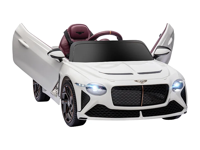 Véhicule électrique enfant Bentley Bacalar 2 moteurs 2 x 25 W télécommande effets sonores et lumineux blanc