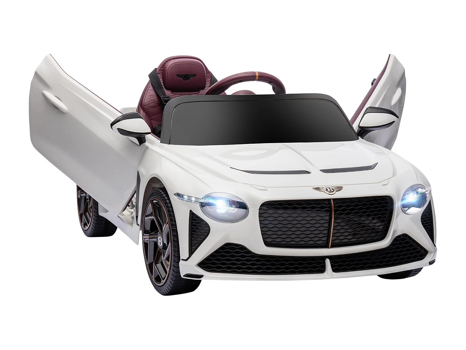 Véhicule électrique enfant Bentley Bacalar 2 moteurs 2 x 25 W télécommande effets sonores et lumineux blanc