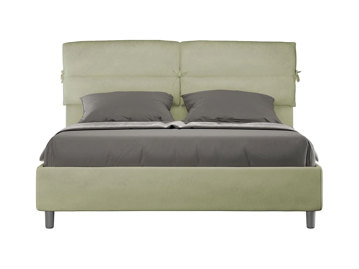 Nandy groene thee microvezel gestoffeerde bedbodem 160x200