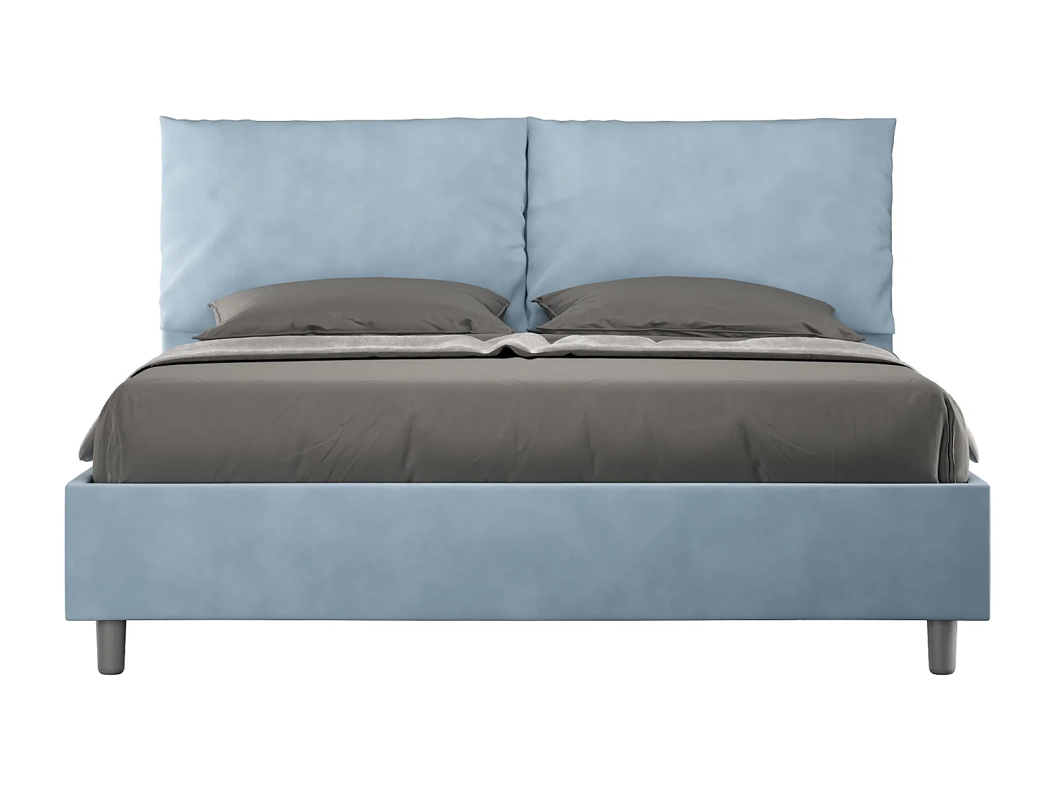 Antea canapé acolchado de microfibra azul claro 160x210