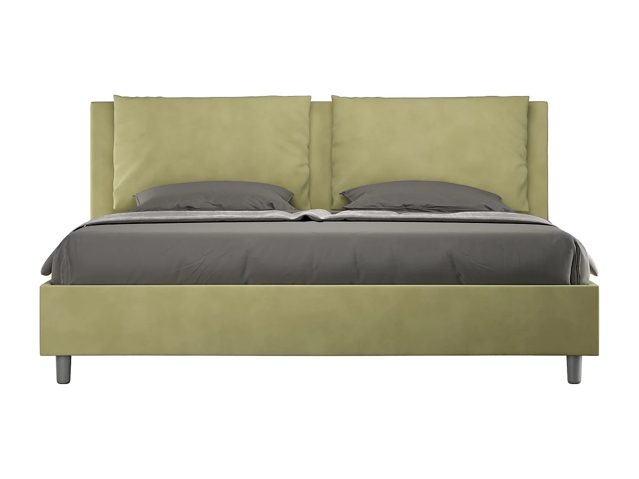 Antea gepolstertes Stauraumbett aus Mikrofaser, grüner Tee, 180 x 190
