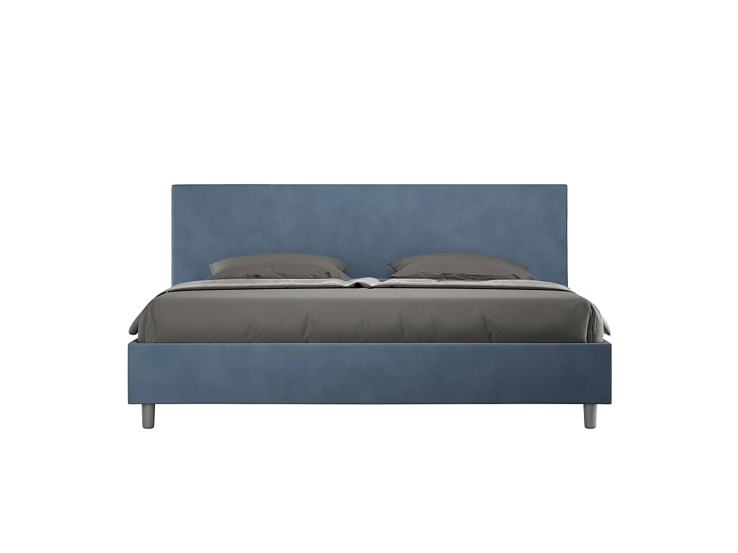 Gestoffeerd Bed 200x200 met opbergruimte microvezel blauw Adele