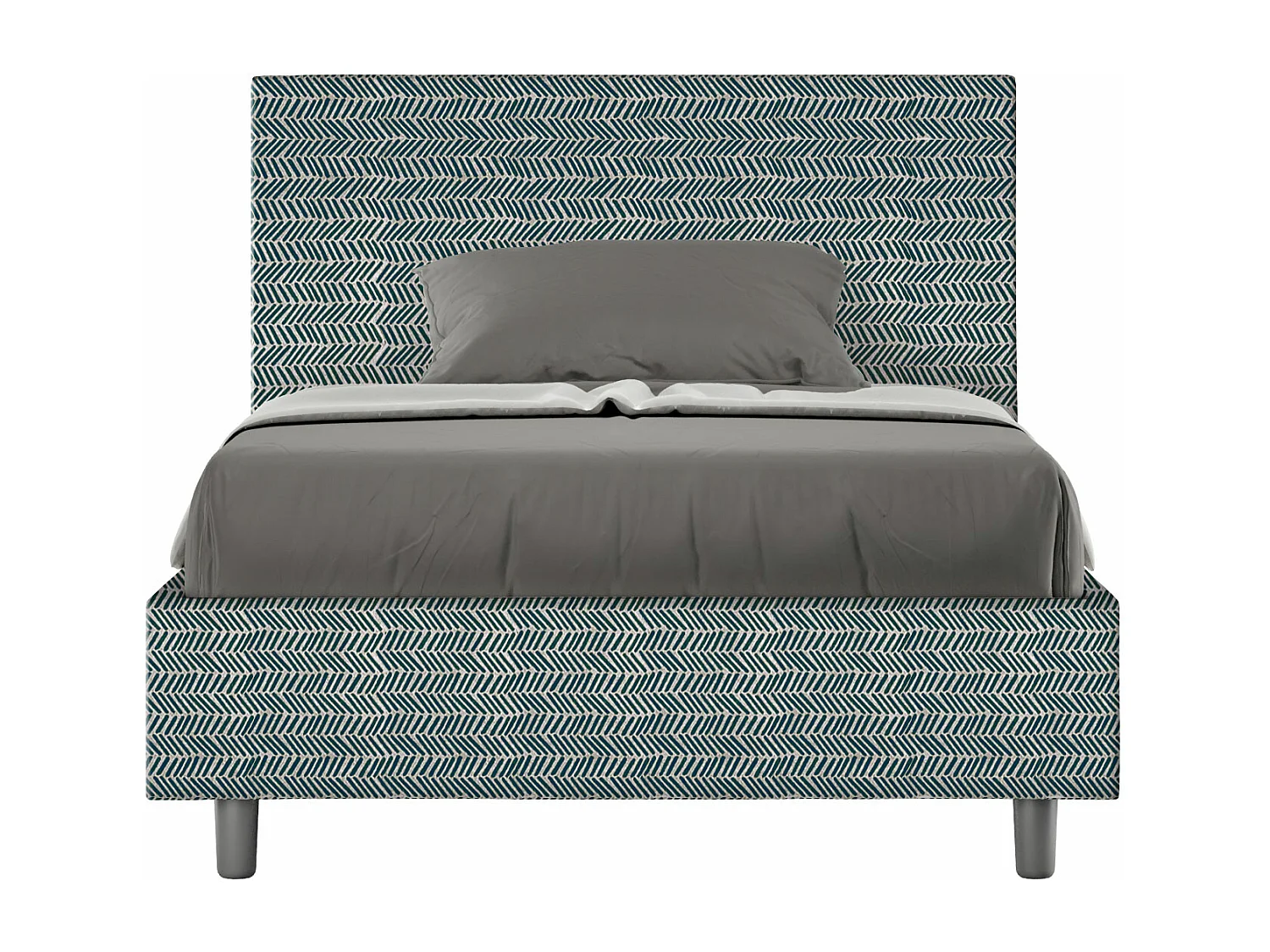 Gestoffeerd Bed 120x190 met opbergruimte stof Aragona 8 blauw Adele