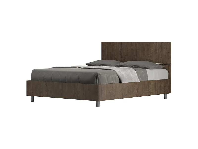 Bettkasten 140x200 gerades Kopfteil Demas Nussbaum