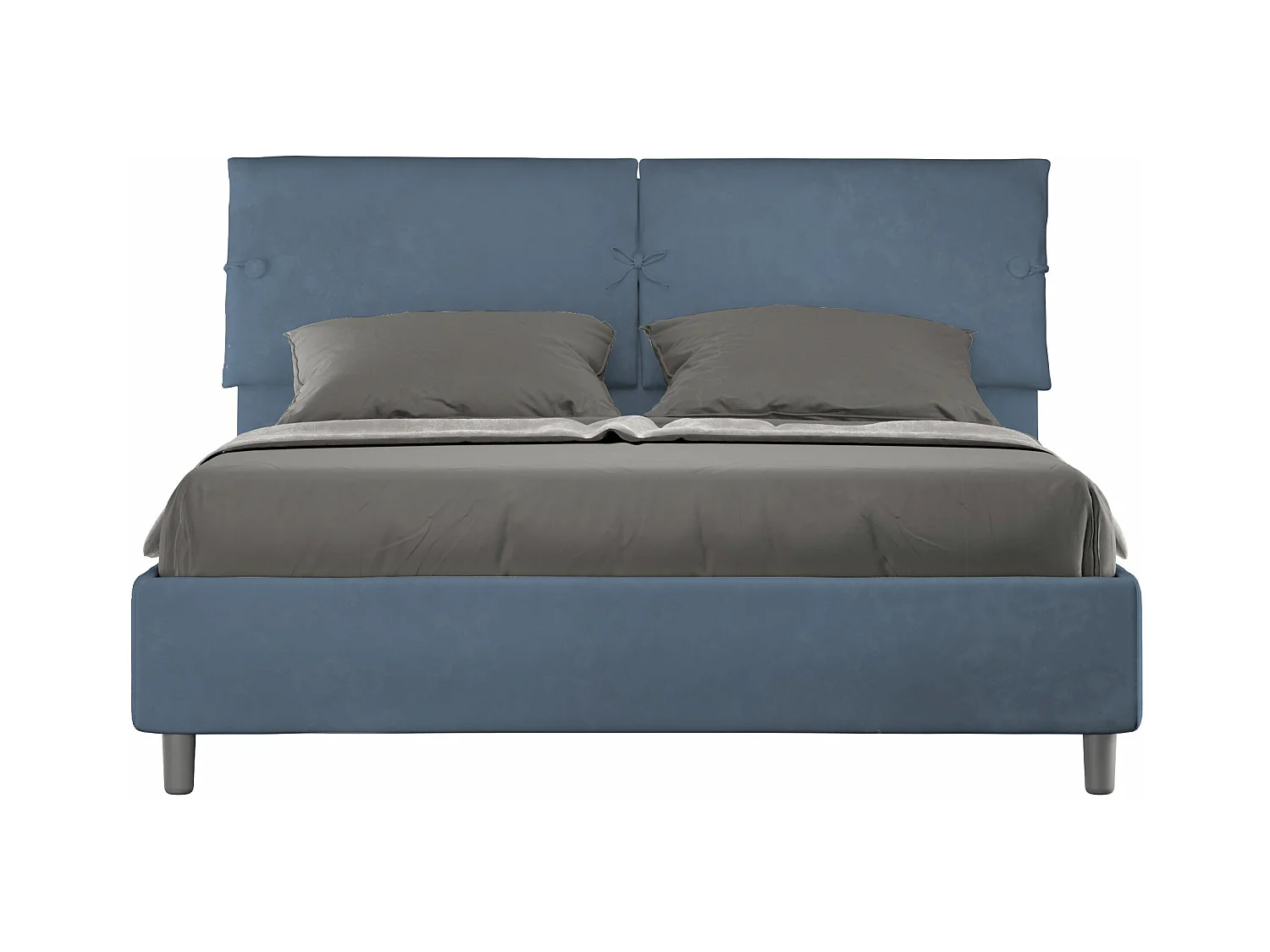 Lit coffre rembourré 160x210 microfibre bleu Sleeper