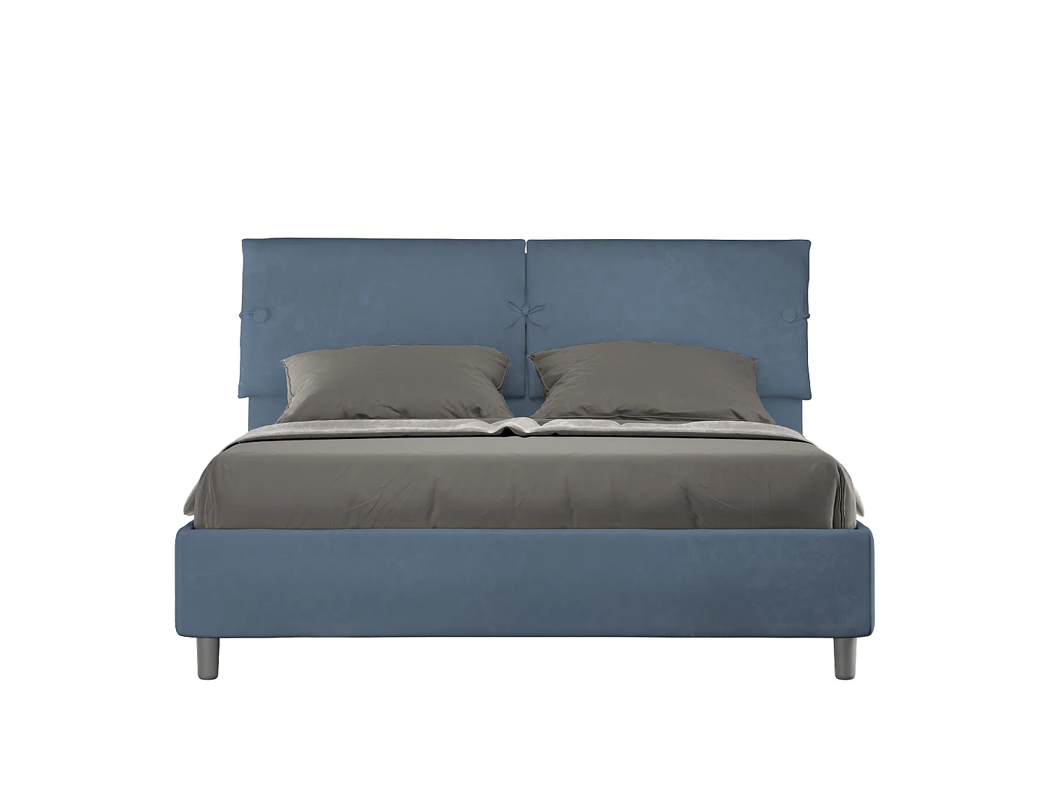 Gestoffeerd Bed 160x210 met opbergruimte microvezel blauw Sleeper